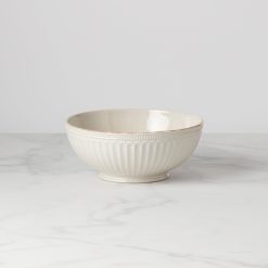 Lenox Fine Lenox Fine French Perle Groove White Medium Bowl