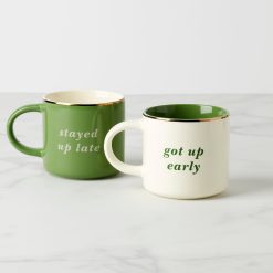 Alternative view of Lenox Fine Lenox Fine Two of a Kind Got Up Early & Stayed Up Late Mugs, Set of 2