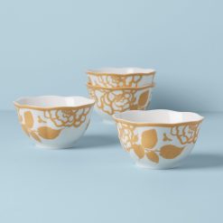 Lenox Fine Lenox Fine Butterfly Meadow Cottage Rice Bowls, Set of 4