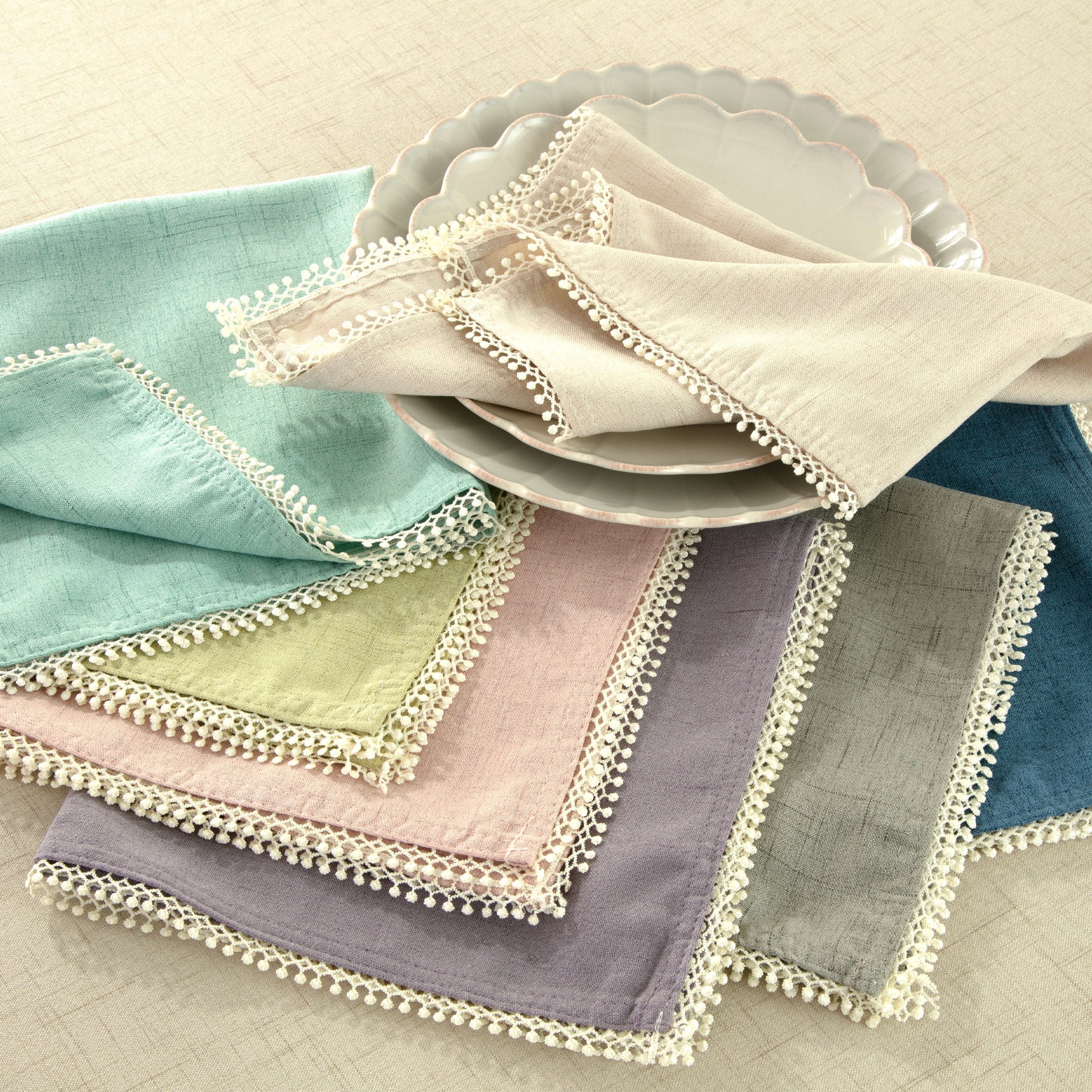 Lenox Fine Lenox Fine French Perle Blush Dinner Napkins, Set of 2 - Image 2