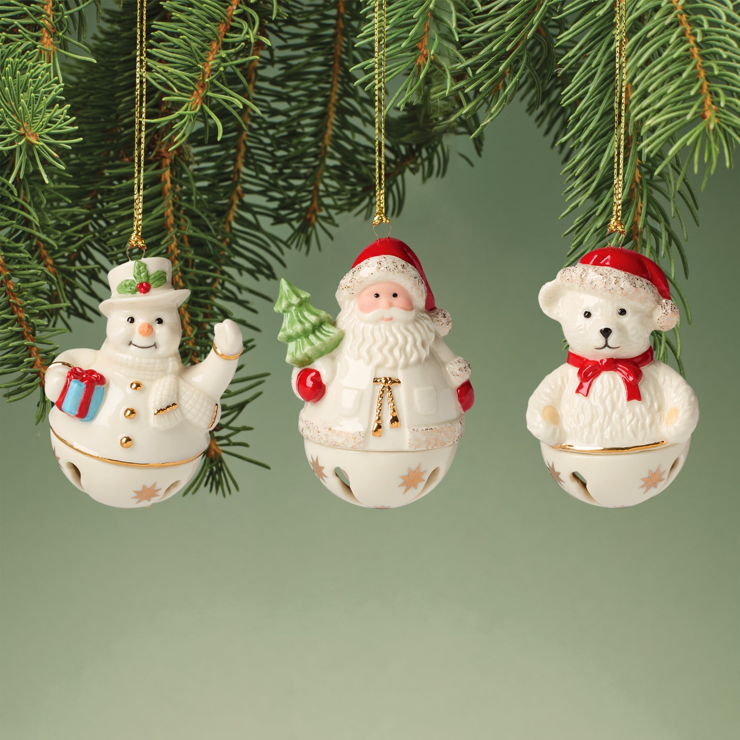 Lenox Fine Lenox Fine Jingle Bell Ornaments, Set of 3