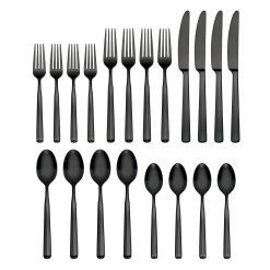 Alternative view of Lenox Fine Lenox Fine Ryder Black Satin 20-Piece Flatware Set