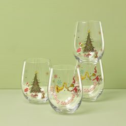 Lenox Fine Lenox Fine Merry Grinchmas Glass Tumblers, Set of 4