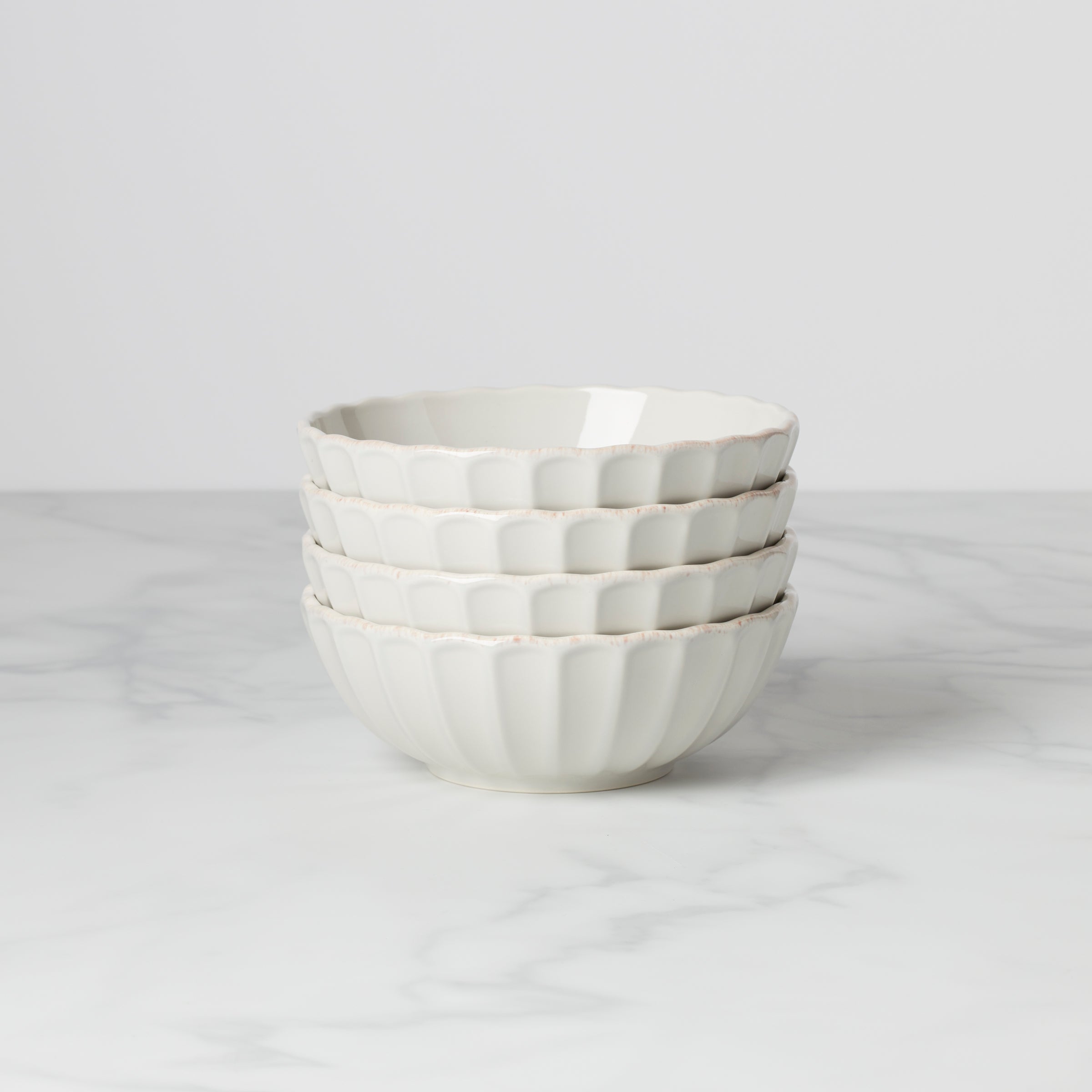 Lenox Fine Lenox Fine French Perle Scallop White All-Purpose Bowls, Set of 4 - Image 6