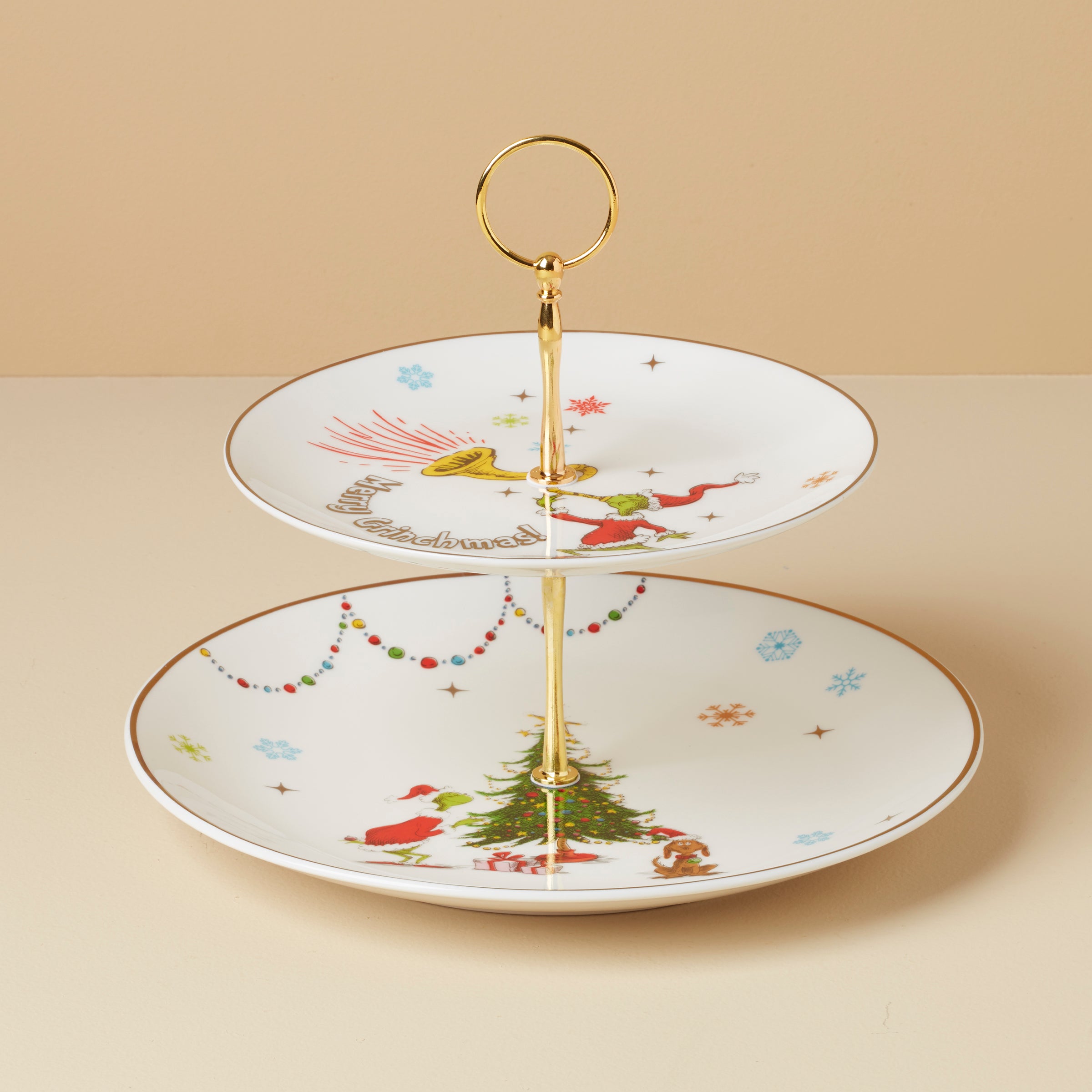 Lenox Fine Lenox Fine Merry Grinchmas 2-Tiered Server