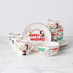Lenox Fine Lenox Fine Snoopy Christmas 12-Piece Dessert Set