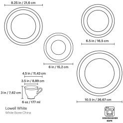 Alternative view of Lenox Fine Lenox Fine Lowell White 5-Piece Place Setting