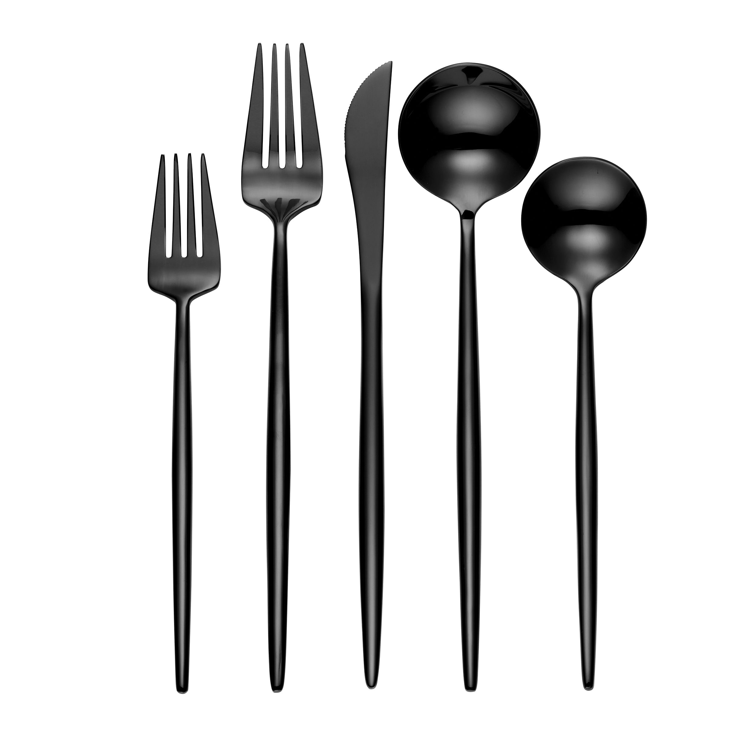 Lenox Fine Lenox Fine Zephyr Black Mirror 45-Piece Flatware Set