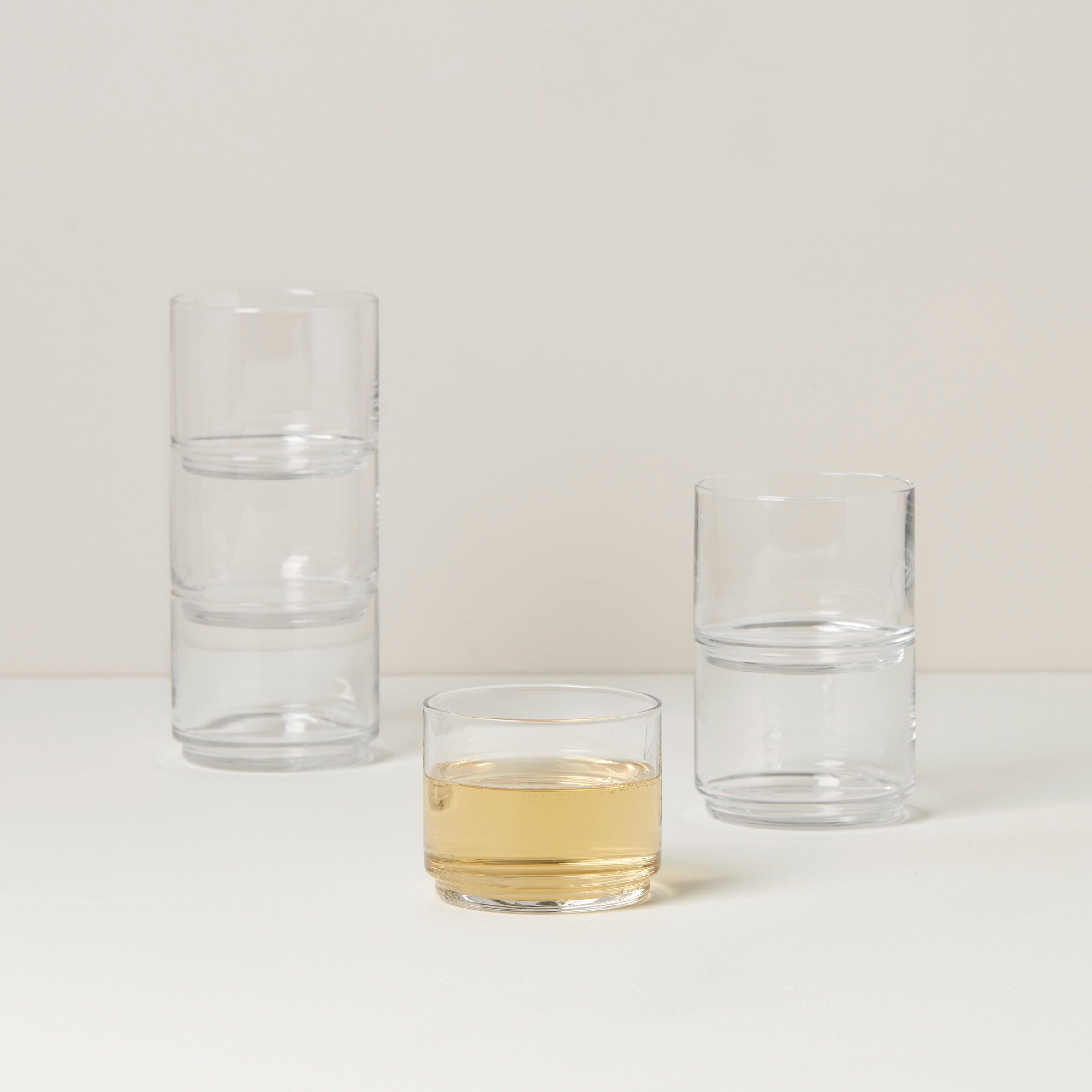 Lenox Fine Lenox Fine Tuscany Classics Stackable Clear Short Glasses, Set of 6 - Image 2
