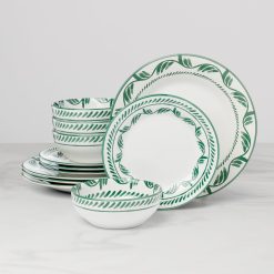 Lenox Fine Lenox Fine Solear Green 12-Piece Dinnerware Set