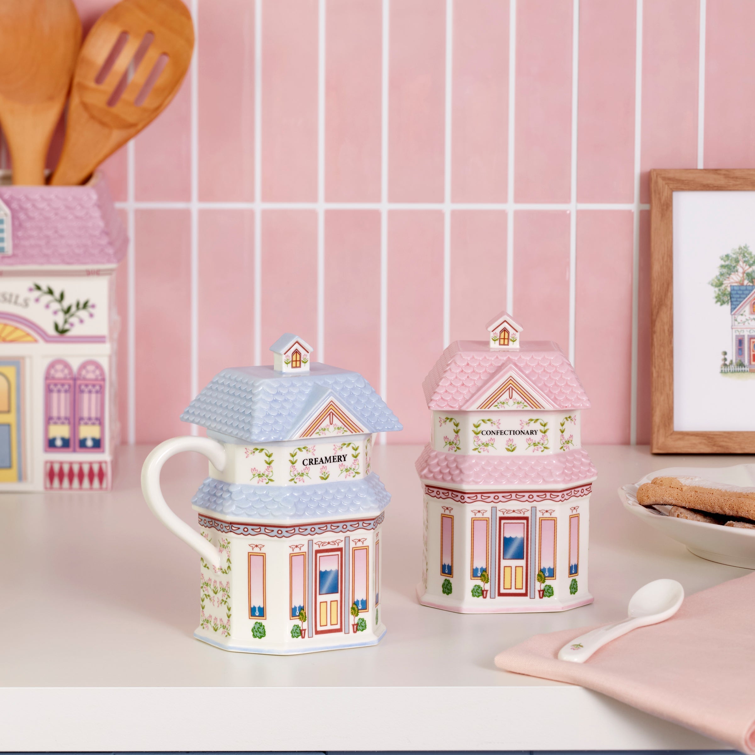 Lenox Fine Lenox Fine Lenox Spice Village Sugar & Creamer Set - Image 4