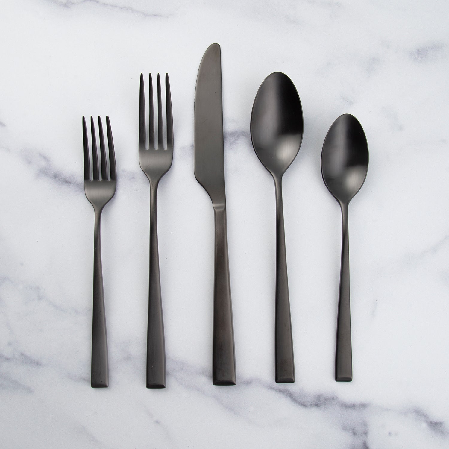 Lenox Fine Lenox Fine Marlise Black Satin 20-Piece Flatware Set